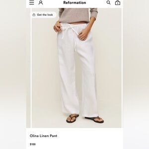 Reformation Olina Linen Pants